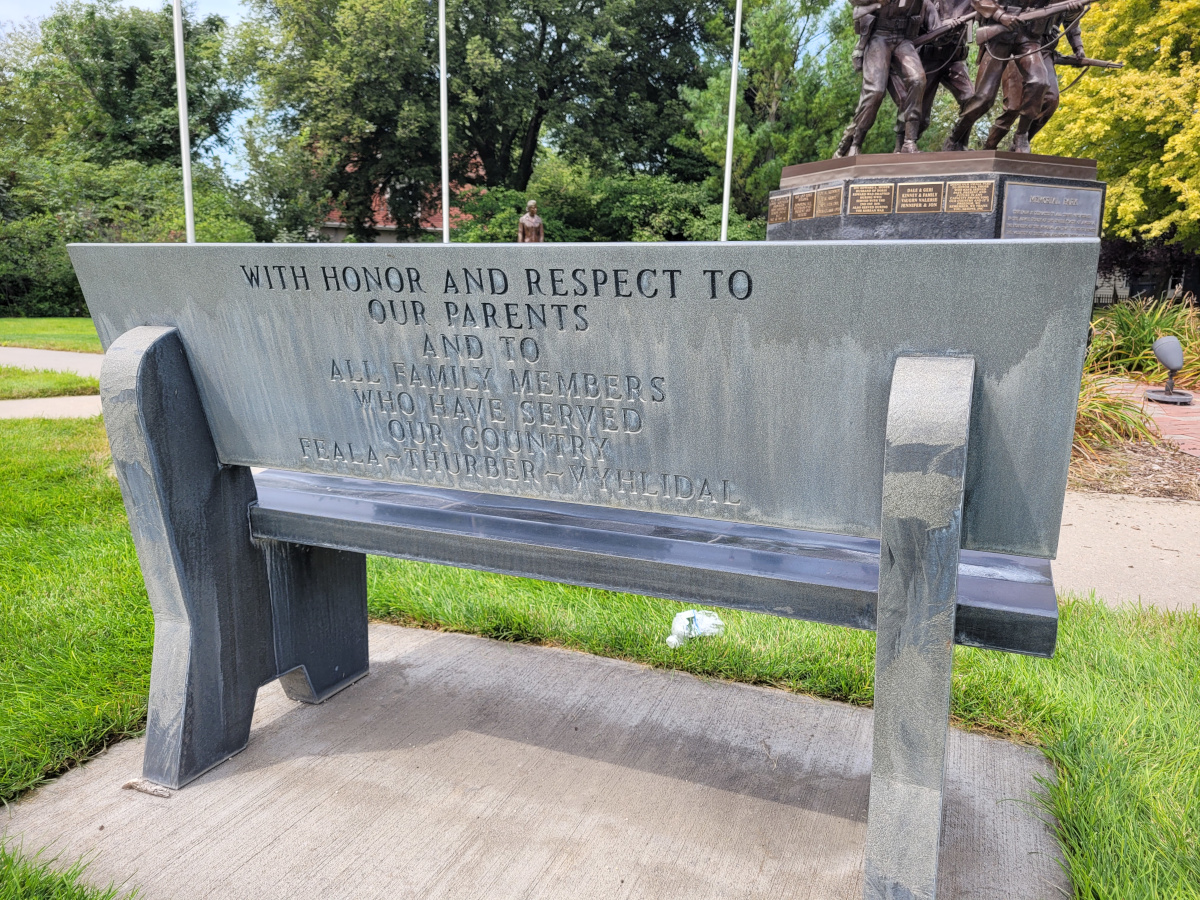 North Bend Memorial bench