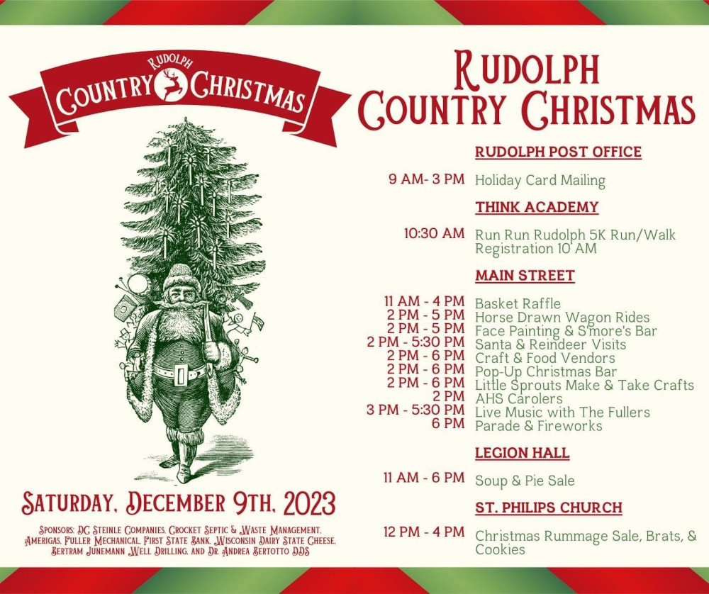 Rudolph WI Schedule