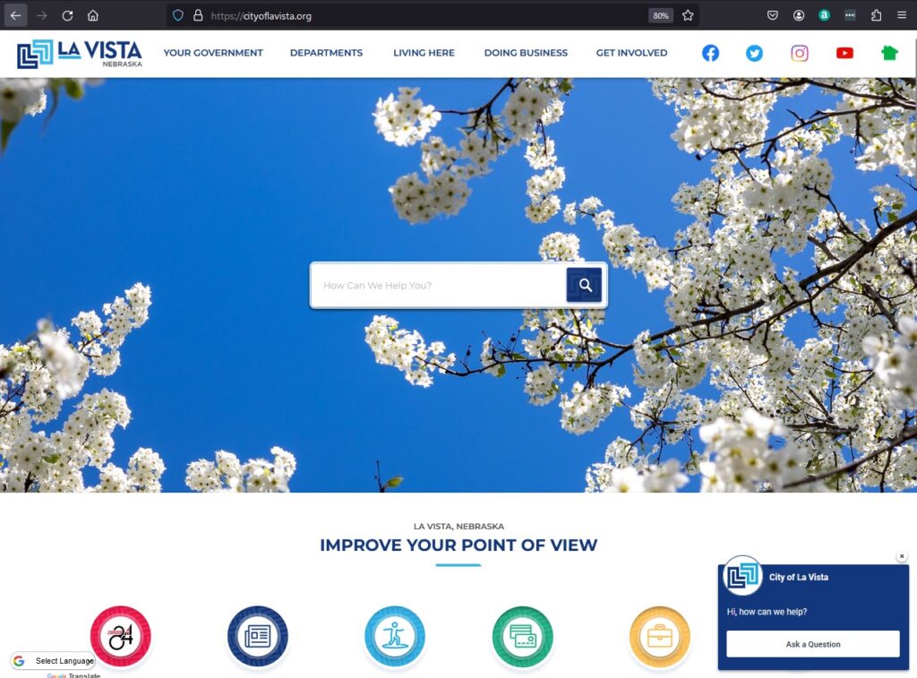 La Vista website