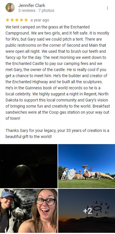 Google Maps Review - Enchanted Campground