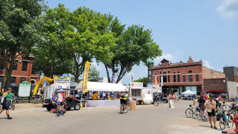 Downtown Greenfield RAGBRAI 2024