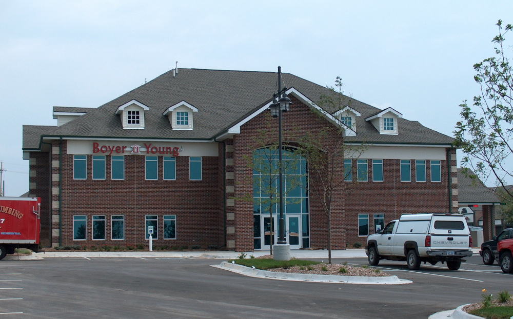 Brick commercial building