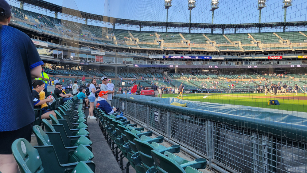 Second Row in Comerica Park