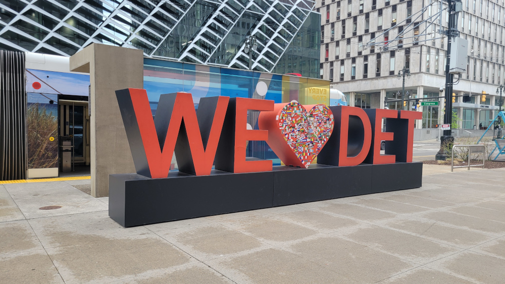 We Love Detroit Sign